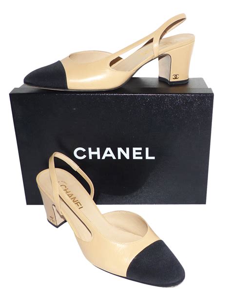 escarpins chanel beige et noiro mademoiselle chanel pas cher|Escarpins & slingbacks .